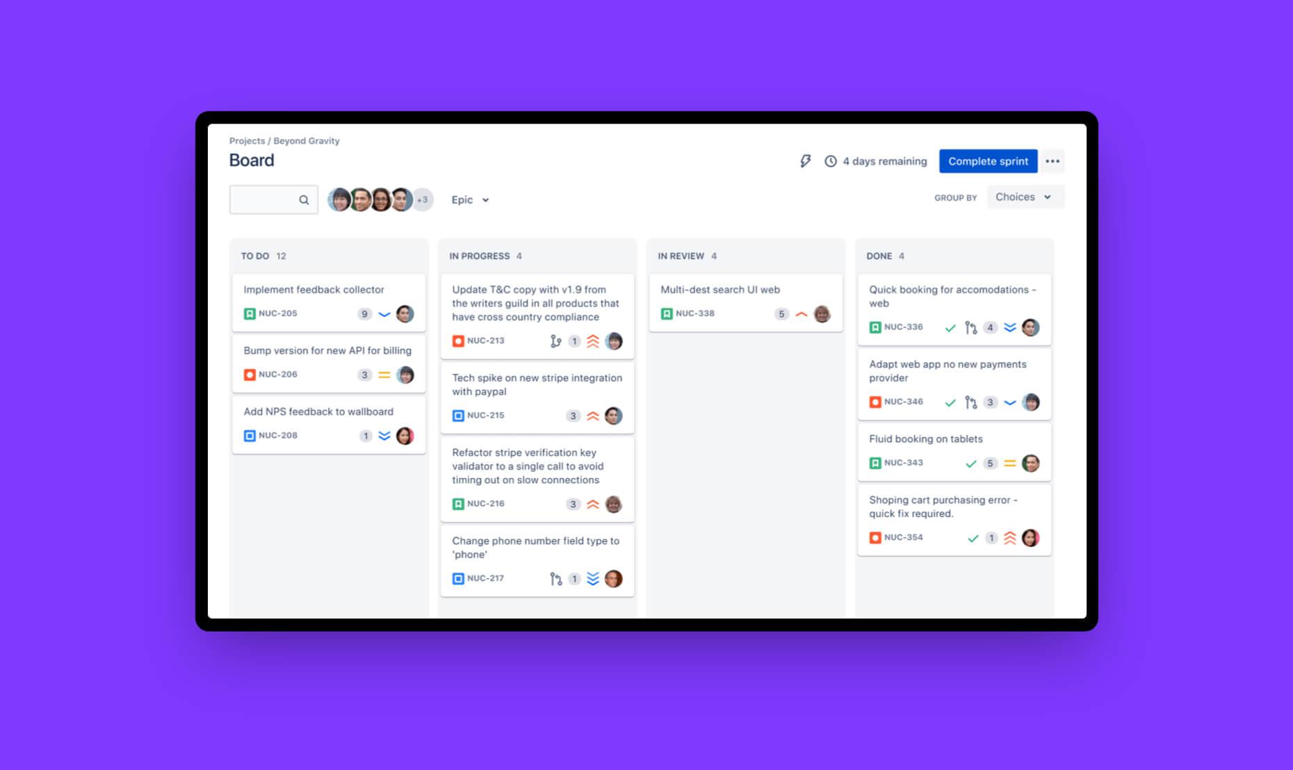 Jira, Tempo, and Bitbucket: Tools for data-driven project management.