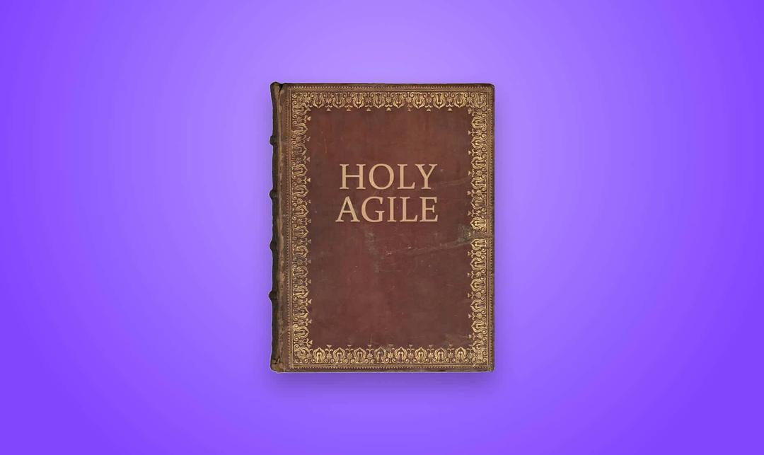 Afbeelding van een boek getiteld 'Holy Agile'