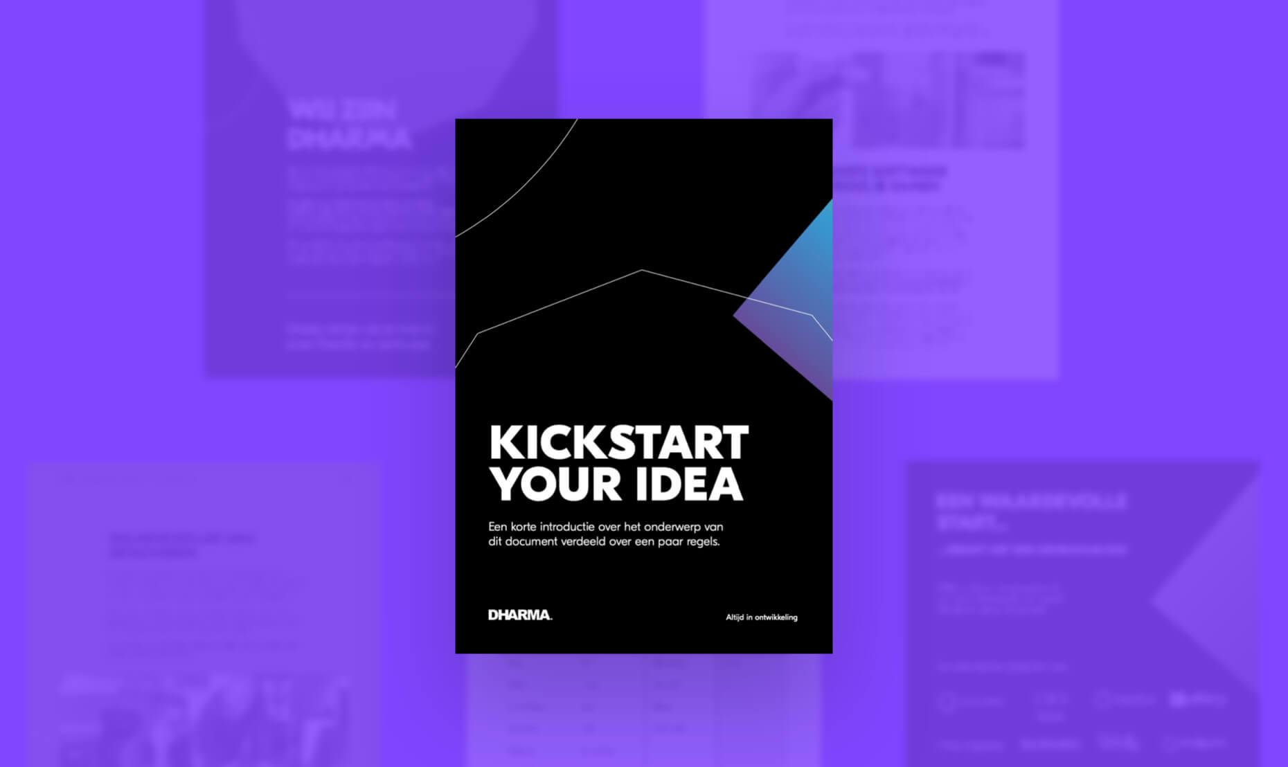 Voorkant van de Dharma whitepaper: Kickstart your idea