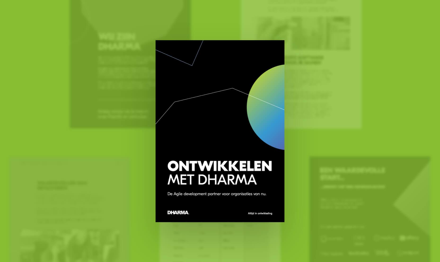 Voorkant van de Dharma whitepaper: Dharma ontwikkelt software voor organisaties - partnership in ontwikkeling